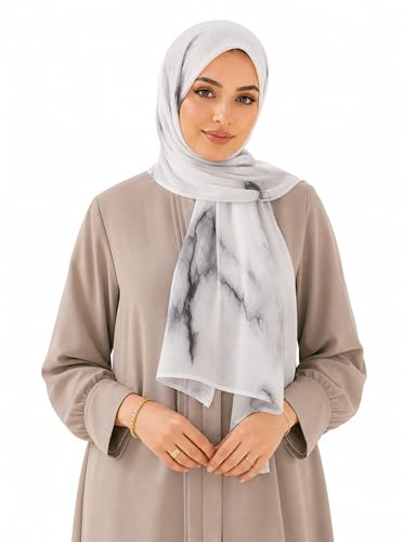 Watercolor Floral Hijab Scarf for Women - color: Rp-9#