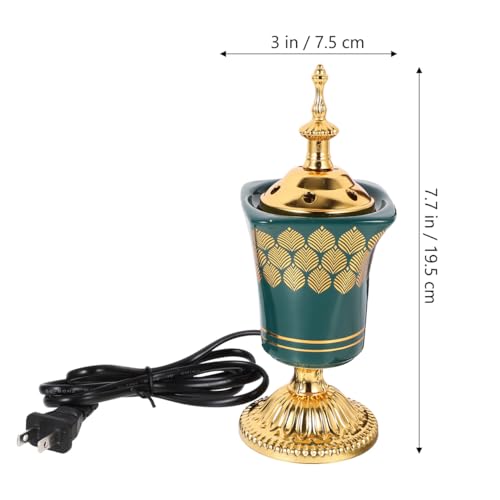 Cabilock Electric Incense Burner Middle Eastern Style Bakhoor Burner Plug-in Censer Holder for Home Decor Meditation Yoga Bedroom Study Kitchen 7.67 X 2.95 X 2.95 in
