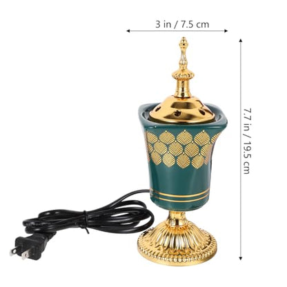 Cabilock Electric Incense Burner Middle Eastern Style Bakhoor Burner Plug-in Censer Holder for Home Decor Meditation Yoga Bedroom Study Kitchen 7.67 X 2.95 X 2.95 in