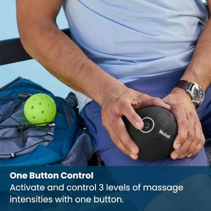 Nobol MyoSphere® Vibration Massage Ball Portable Muscle Recovery Tool Deep Tissue Vibration Rechargeable Massager - Space Black - color: Space Black