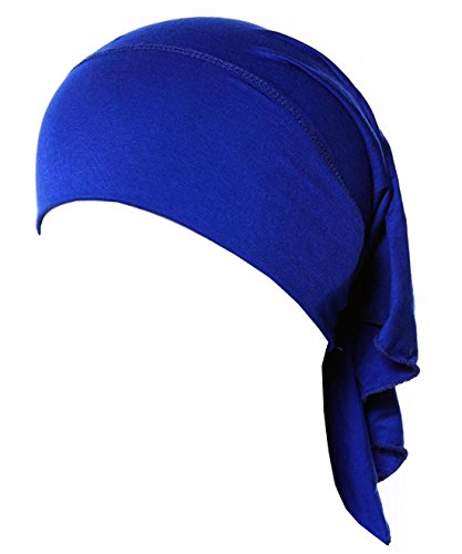 4 X Womens Muslim Mini Inner Hijab Caps Underscarf - color: W+armyblue+red+blue