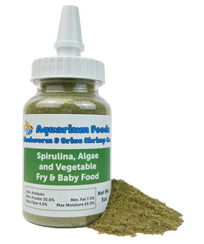 Spirulina, Algae, Vegetable Powder for Tropical Fish Fry and Babies, Corals, Anemones…3oz Squeeze Bottle - size: 3 Ounce (Pack of 1)