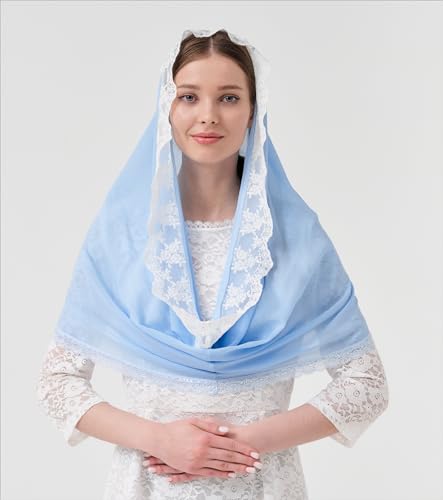 Leimandy Infinity Chapel Veil Hijab Scarf Head Wrap for Muslim V96 - color: Skyblue