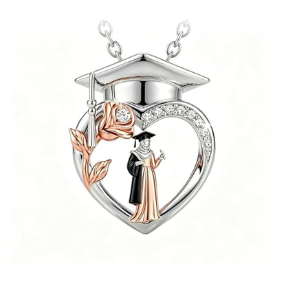 Graduation Gifts for Women 925 Sterling Silver Compass/Graduation/Vet/Cross/Stethoscope Necklace for Women - color: Graduation-Muslim-2