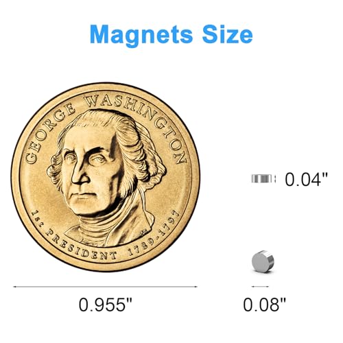 Mini Magnets, Caturledas 600 Pack 2x1 mm Small Round Magnetic Rare Earth Neodymium Fridge Magnet for Home Kitchen Office School 3D Printing Industrial Scientific Purpose, Silver - size: 2x1 mm