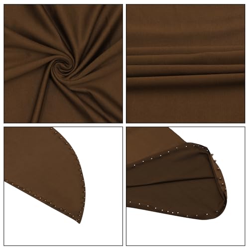 Suillty Women's Pearls Muslim Islam Instant Hijab Scarf Soft Turkish Headwear Jersey Headscarf Shawl Wrap - color: Brown