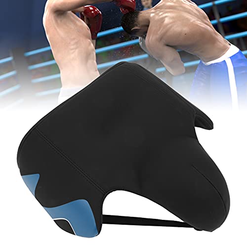 Groin Protector for Boxing, Muay Thai, Kickboxing and MMA Sparring, Taekwondo Fighting Abdominal Protector for Men - size: blue