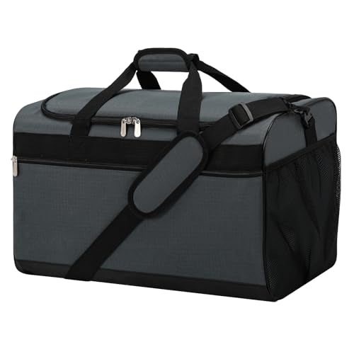 Gym Bag 40L Sport Duffle Bag for Men, Dark Grey | 20×9×10 inch, Weekender, Travel - color: Dark Gray