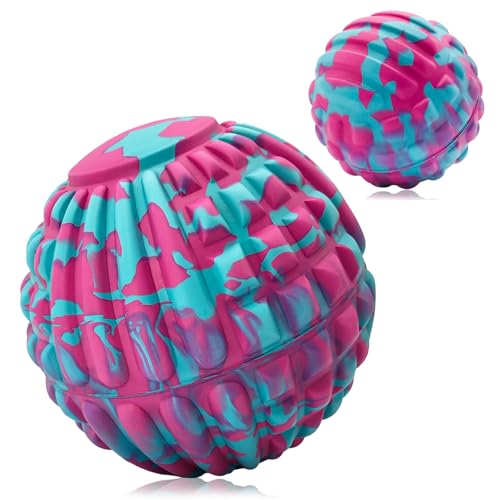 Deep Tissue Massage Ball for Exercise & Recovery - SGS Certification - Targets Back, Shoulder, Legs&Feet - Relieves Muscle Knots, Joint Pain&Tightness, Pressure Point Therapy- Myofascial Release Ball - color: Blue&pink, size: Set | 2.8 & 5.1 Inch