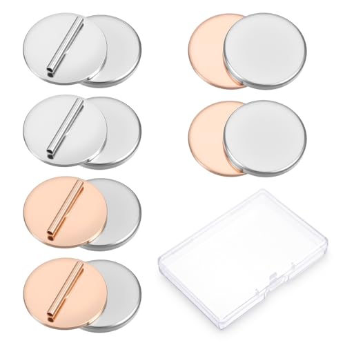 6Pairs Magnetic Brooch Converter Mini Hijab Pins Back Invisible Boutonniere Magnets Pin Converter Multi-Purpose Metal Clothing Clasps for Women Scarf Shawls Accessories Thin Fabric