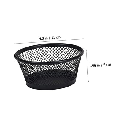 2Pcs Paper Clip Mesh Holder Lids Creative Table Organizer for Office Desk Sturdy and Stylish Paperclip Dispenser