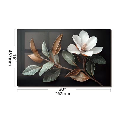 Evgosm Tempered Glass Backsplash for Kitchen, Flowers Stove Splashback, Glass Backsplash, Used for Kitchen Wall Protection and Decoration, Easy to Install and Clean. (30x18'') - size: 30"L x 18"W