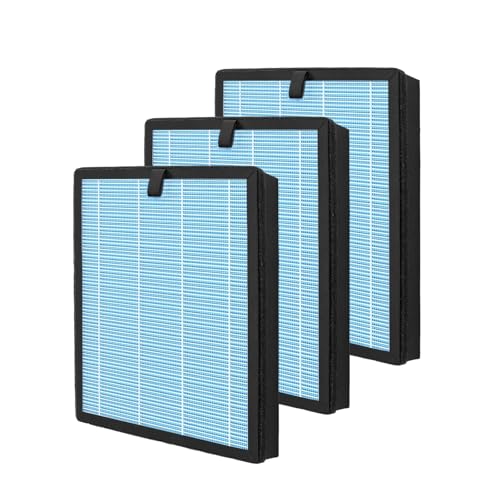 Netezza MJ005H Replacement Filter Fit For Pomoron MJ005H Air Purifier,4 in 1 True Filter for Dust Smoke Pet Dander, 3 Pack - size: 3 pack
