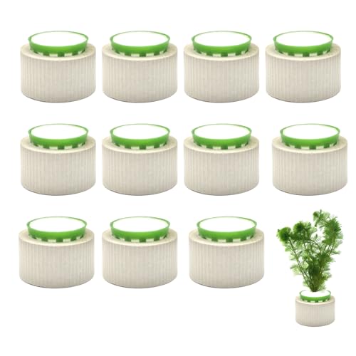 12 Pack Aquarium Plant Weights, Aquatic Plants Fixed Ring Set, Anti-Floating Ceramic Aquarium Plant Rings, Aquarium Landscape Decoration Fish Tank Accessories 1.8 x 1.3 Inch - size: 12PCS