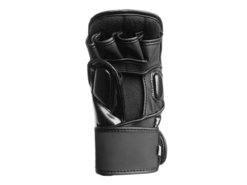 MMA Sparring Gloves with Extra Knuckle Padding, Leather Training Gloves for Grappling, Kickboxing & MMA Training - size: Small