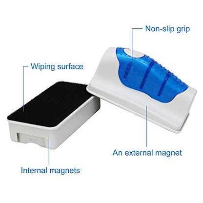 Jasonwell Magnetic Aquarium Fish Tank Glass Algae Glass Cleaner Scrubber Floating Clean Brush(XL) - size: XL