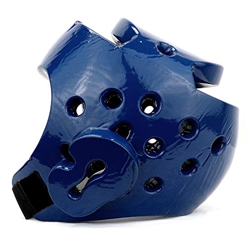 AAMA Taekwondo and Karate Sparring Foam Head Guard - color: BLUE, size: Medium
