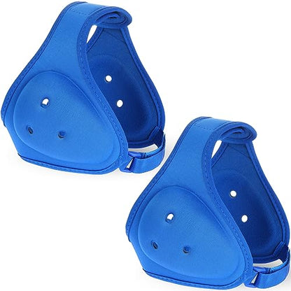 Jerify 2 Pcs Wrestling Headgear for Kids Youth Soft Grappling Headgear Wrestling Adjustable Ear Guard Protective(Blue) - color: Blue
