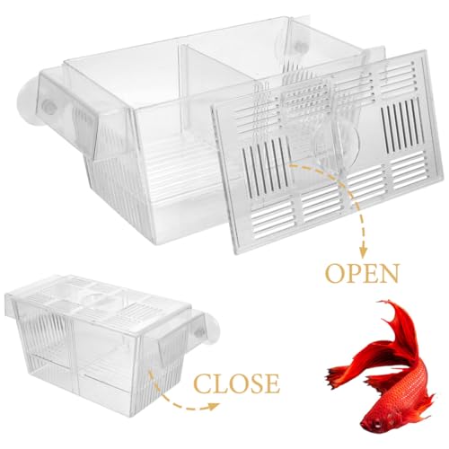 2pcs Fish Breeding Box with Double-Layer Floating Design Aquarium Nursery Incubator Hatchery Divider for Fry and Shrimp Cultivation