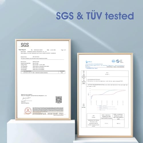 Dry Ice Packs for Shipping Non-Stick for Food TUV and SGS Tests Double-Sided Absorption Long Lasting Shipping Cold Packs for Coolers Lunch Bags Freezer