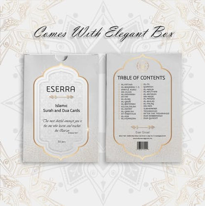 Islamic 30 Pieces Short Prayer Surah and Dua Cards, Quran in Arabic - English Translation for Muslim, 4.7 x 3.5 in, Umrah Dua Cards, Ramadan Eid Islamic Gifts for Men and Women