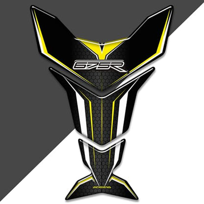 Motorcycle 3D Tank Pad Compatible with Triumph Street Triple Daytona 675 765R RS Stickers Gas Kit Knee Fish Bone Tank Pad Decals Fit for 675 765 R RS Stickers Decals Tank Protection Waterproof (A-16) - color: A-16