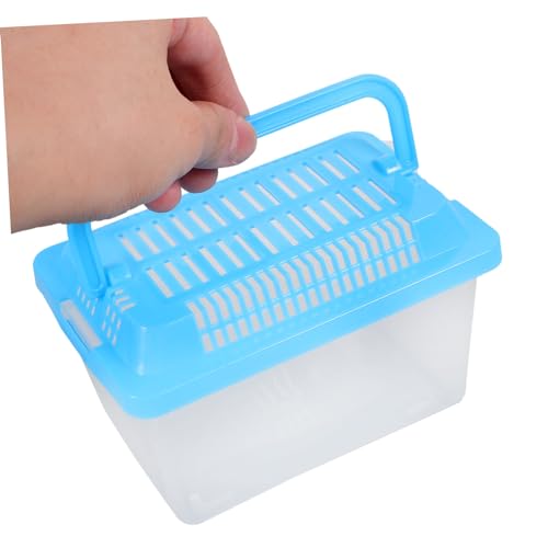 2pcs Portable Handheld Aquarium for Turtles and Pets Fish Tank Carrier for Travel Compact Design Ventilation for Safe Transport