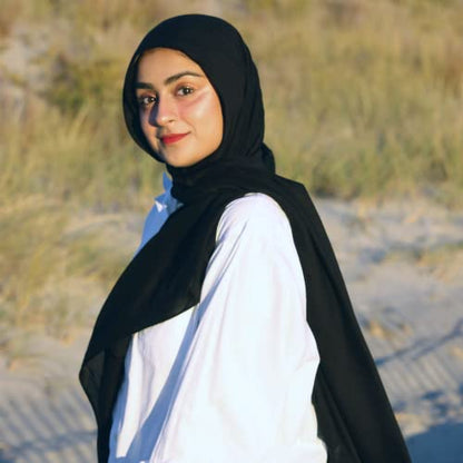 Modal Hijab for Women | Headscarf - color: Ink Modal - Plain Hijab