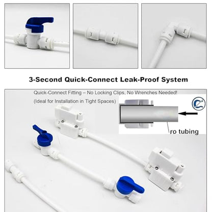5/16" Push-to-Connect Fitting 10-Pack for RO Water Filter