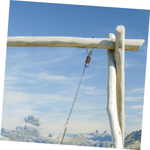 UPKOCH Hammock Chair Spring Swing Hanging Spring Metal Kit Porch Swing Accessories Sandbag Fixing Kit - color: Coffee