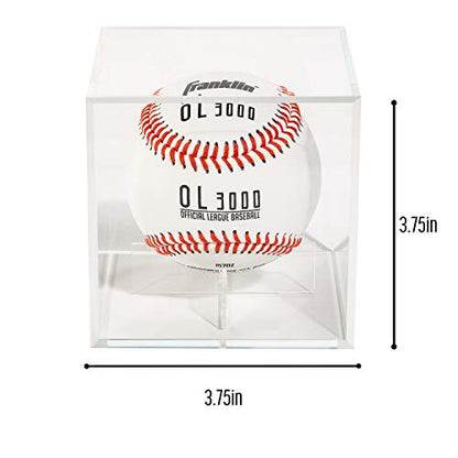 Franklin Sports Display Case – Memorabilia – UV Protected – Sport Collectibles - Baseball - Batting Gloves - Basketball - Soccer Ball - Football - style: Baseball