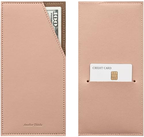 carrotez PU Leather Card and Cash Envelope for Travel and Budgeting - Pink - color: Pink