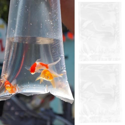 PRETYZOOM 100pcs Live Fish Transport Bags 20x27cm Sealable Oxygen Aquarium Fish Carrying Pouches and Koi Transport