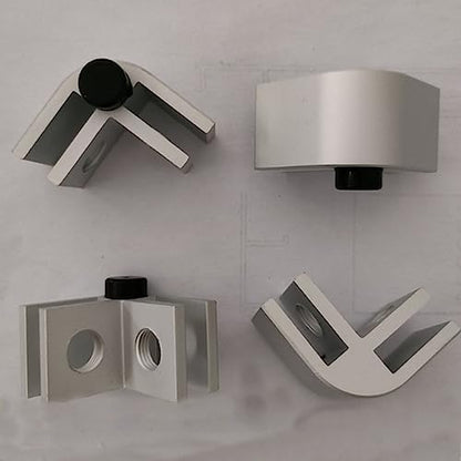 8 Pcs Plexiglass Connectors - Stainless Steel Glass Clip, Silver Glass Guard Connector for Balustrade