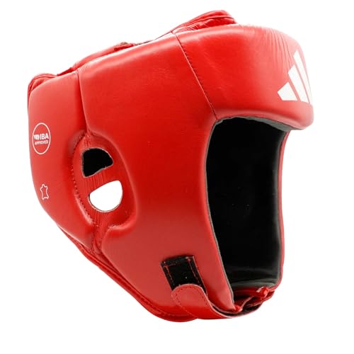 adidas Boxing and Martial Arts Headgear - Amateur, IBA and USA Boxing Approved Competition Head Guard - color: Red, size: X-Large
