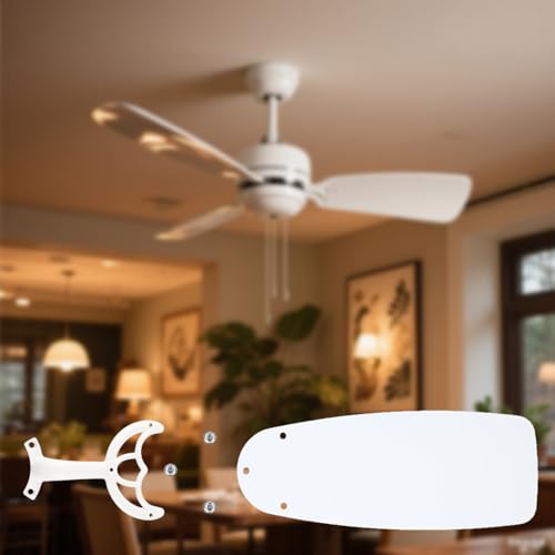 Ceiling Fan Blade Arms Replacement Kit White Fan Brackets Mounting Kit for Replacing The Worn Blades Easy to Install Bracket Accessories