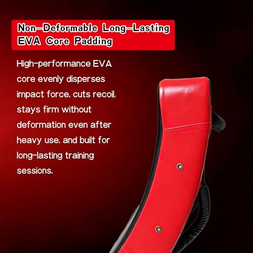 Muay Thai Kick Pad, 1 Pad Only, 24In & 15In Strike Shield, Kickboxing Boxing Training Target Pad for Martial Arts, Single Pad Only - color: Red 2, size: 24" x 16" (Large)