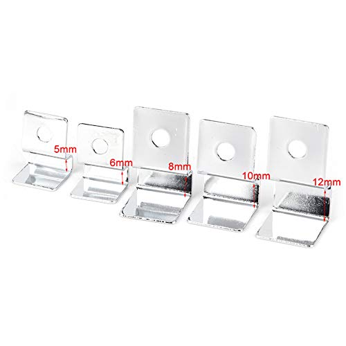 4Pcs Aquarium Cover Clip, Fish Glass Covers Clips Stainless Steel Material Aquarium Glass Cover Support Bracket Universal Lid Clips for Rimless Tanks(10mm) - color: 10mm