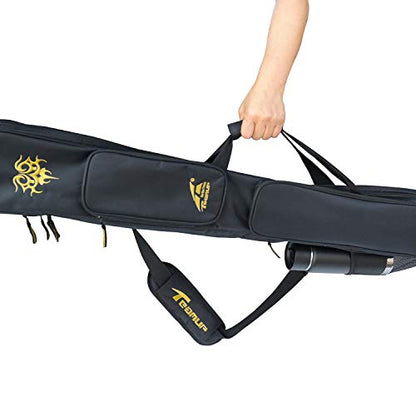 WHM Martial Arts Carrying Bag, Sword Weapon Spear Carrying Bag for Kung Fu, Wushu, Tai Chi Practice Martial Arts Carrying Case -Single/Double Design Sword Case - style: Dragon Embroidery