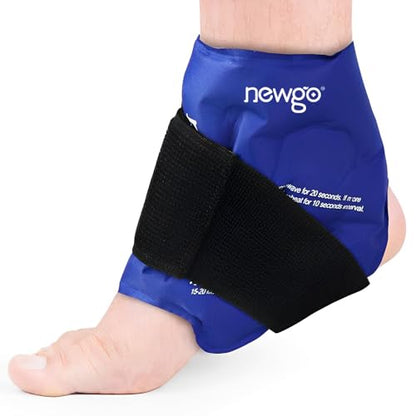 NEWGO Ankle Ice Pack Wrap for Sprained Relief, Ice Pack for Ankle Inuries Reusable, Cold Therapy for Ankles Swelling, Post Surgery Recovery - Blue - color: Blue-1pack