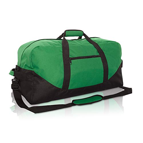 DALIX 25" Big Adventure Large Gym Sports Duffle Bag (Black Grey Navy Blue Red Camo) - color: Dark Green