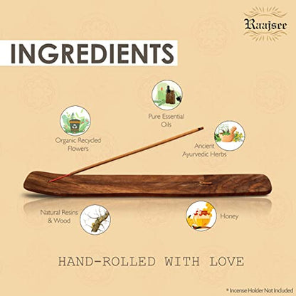 Raajsee Palo Santo Incense Sticks, Holy Wood Aroma for Energy Cleansing & Meditation Organic Non Toxic Clean Burning - Natural, Long-Lasting Incense – 100 gm Pack - color: Palo Santo