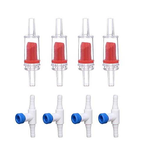 4pcs Small Aquarium Bio Sponge Filter, Up to 5 Gallon | With Suction Cups, Check Valves, For 5 Gal, 10 Gal, 20 Gal, Breeding Fry Betta Shrimp Fish Tank