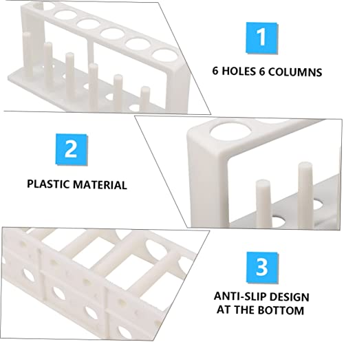 Zerodeko 3pcs Plastic Test Tube Holder Rack for Water Quality Testing Organizer - Design for School Laboratories and Aquarium Use