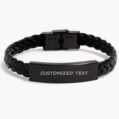 Islamic Allah Leather Bracelet, Religious Islam Name of God Amulet Bangle for Muslim Arab Protection Gifts for Men Women