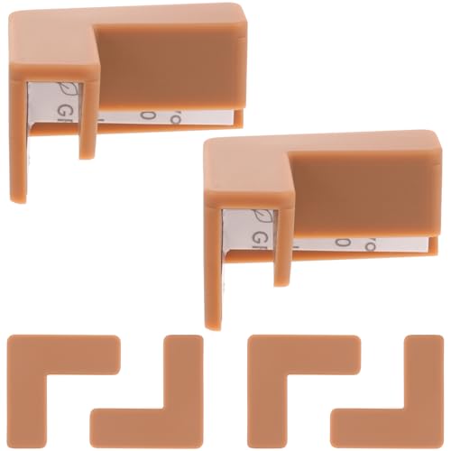 Totority 6pcs Soft Silicone Fish Tank Corner Protectors Brown Medium Size Pet Carrier Edge Guards Furniture Safety Bumpers for Aquarium and Home Use