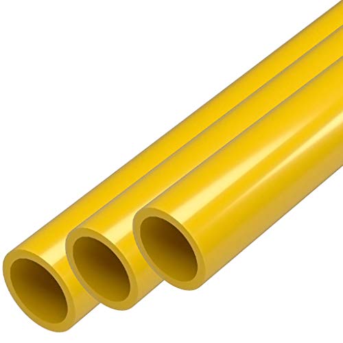 1/2 in. PVC Pipe - Sch 40, Furniture Grade - Yellow - color: Yellow