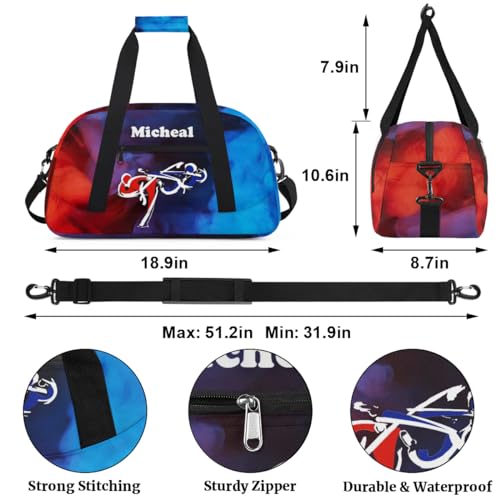 Personalized Martial Art Bag Duffel Bag for Girls, Custom Taekwondo Karate Bag Overnight Bags for Travel Weekender Practice Battle White - color: Option 6