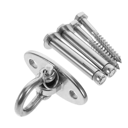 Abaodam 1 Set Stainless Steel Swing Hanger with Rotating Plate Versatile Hammock Hardware for Hanging Chairs Swings Sandbag Hooks Easy Installation for Outdoor Furniture