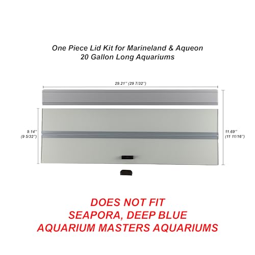 H2Pro Glass Canopy Aquarium Lid for Fresh & Saltwater Fish Tanks (30GT for Aqueon & Marineland 20 Long Aquariums) - color: 30GT for Aqueon & Marineland 20 Long Aquariums